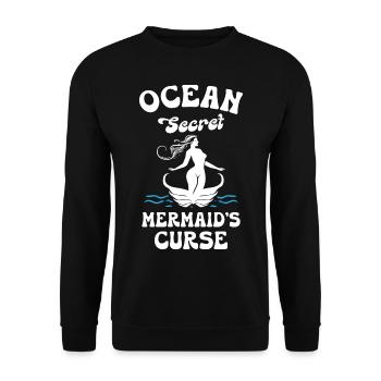 Ocean Secret Mermaid Curse - Unisex Pullover - Schwarz - Vorne - Alina (178cm) & Michal (187cm)