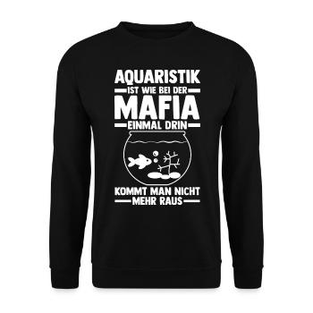 Aquarium Fische Aquaristik - Unisex Pullover - Schwarz - Vorne - Alina (178cm) & Michal (187cm)