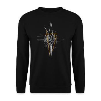 abstract - Unisex Sweatshirt - black - Front - Alina (178cm) & Michal (187cm)