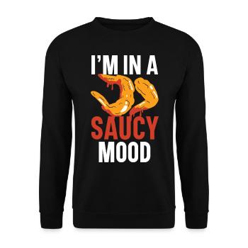 Buffalo Wings Foodie Cuisine Américaine Poulet - Sweat-shirt Unisexe - noir - Devant - Alina (178cm) & Michal (187cm)