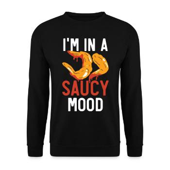 Buffalo Wings Foodie Cuisine Américaine Poulet - Sweat-shirt Unisexe - noir - Devant - Alina (178cm) & Michal (187cm)
