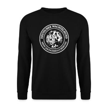 Deutscher Wachtelhund Jagdgebrauchshund Wilsigns - Unisex Pullover - Schwarz - Vorne - Alina (178cm) & Michal (187cm)