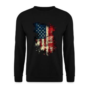 Grunge America - Unisex Sweatshirt - black - Front - Alina (178cm) & Michal (187cm)
