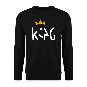 King - König - Sweat-shirt Unisexe - noir - Devant - Alina (178cm) & Michal (187cm)