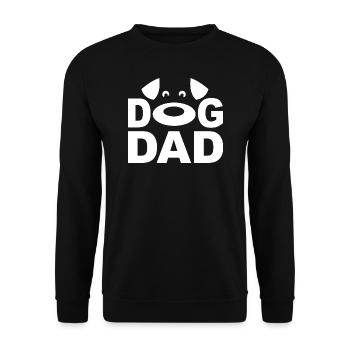 Dog Dad - Unisex Pullover - Schwarz - Vorne - Alina (178cm) & Michal (187cm)