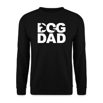 Dog Dad - Unisex Pullover - Schwarz - Vorne - Alina (178cm) & Michal (187cm)