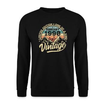 Février 1998 Vintage Rétro, Février 1998 Cadeau - Sweat-shirt Unisexe - noir - Devant - Alina (178cm) & Michal (187cm)