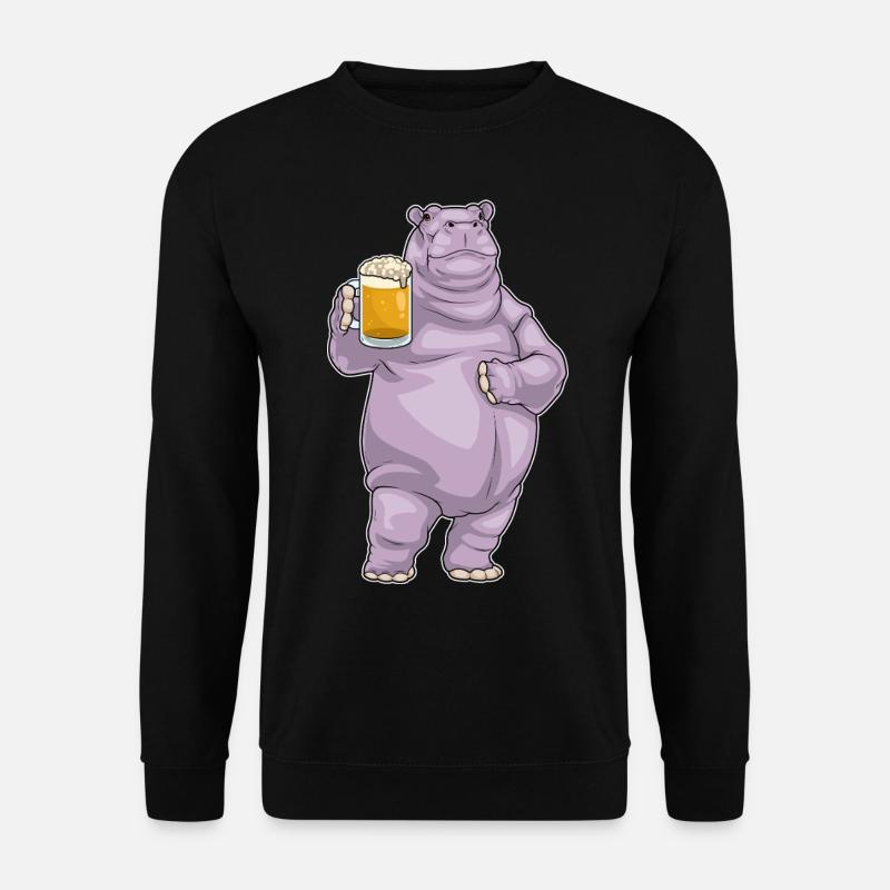 Hippo Pitcher Beer - Unisex Sweatshirt - black