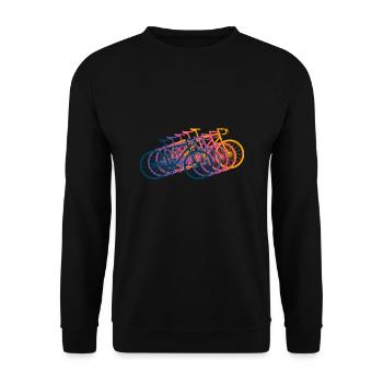 Bicycle Road Bike Vintage Retro - Unisex Sweatshirt - black - Front - Alina (178cm) & Michal (187cm)