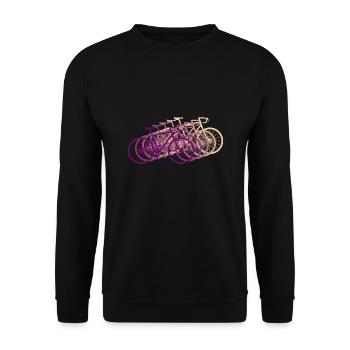 Bicycle Road Bike Vintage Retro - Unisex Sweatshirt - black - Front - Alina (178cm) & Michal (187cm)
