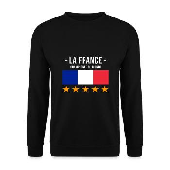 La France championne du monde - Sweat-shirt Unisexe - noir - Devant - Alina (178cm) & Michal (187cm)