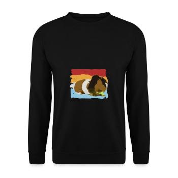 Cochon d'Inde - Sweat-shirt Unisexe - noir - Devant - Alina (178cm) & Michal (187cm)