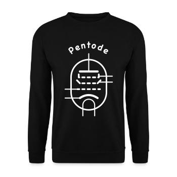 Symbole de tube à vide Pentode - Sweat-shirt Unisexe - noir - Devant - Alina (178cm) & Michal (187cm)