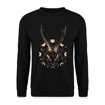Occulte Cycle Lunaire Bois Goth - Sweat-shirt Unisexe - noir - Devant - Alina (178cm) & Michal (187cm)