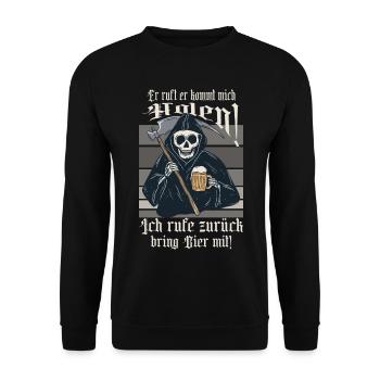 Il appelle je viendrai te chercher ! - Sweat-shirt Unisexe - noir - Devant - Alina (178cm) & Michal (187cm)
