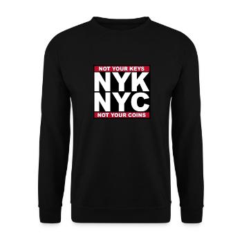NYK NYC BG - Unisex Pullover - Schwarz - Vorne - Alina (178cm) & Michal (187cm)