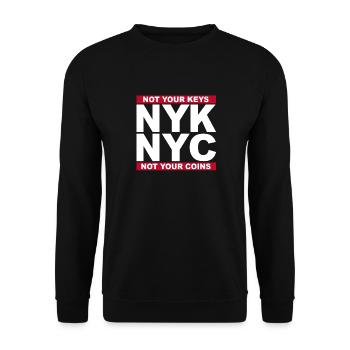 NYK NYC - Unisex Pullover - Schwarz - Vorne - Alina (178cm) & Michal (187cm)
