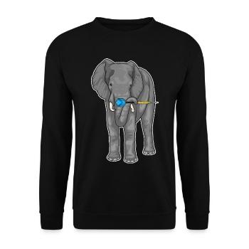 Elefant Dart Dartpfeil - Unisex Pullover - Schwarz - Vorne - Alina (178cm) & Michal (187cm)