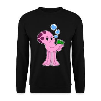 Cartes de poker Krake Poker - Sweat-shirt Unisexe - noir - Devant - Alina (178cm) & Michal (187cm)