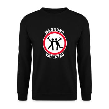 Warning Father's Day Dad Beer Celebrate Buddies Dad - Unisex Sweatshirt - black - Front - Alina (178cm) & Michal (187cm)