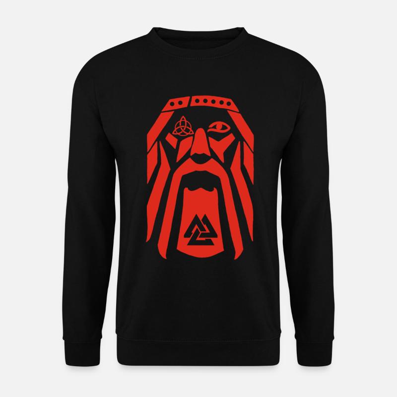 Wikingerkrieger (rot) - Unisex Pullover - Schwarz