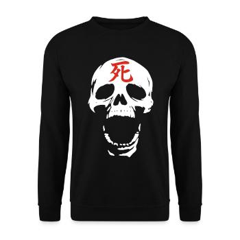 Le crâne blanc et la mort rouge - Sweat-shirt Unisexe - noir - Devant - Alina (178cm) & Michal (187cm)