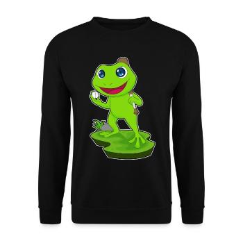 Grenouille Baseball Baseball Bat Sports - Sweat-shirt Unisexe - noir - Devant - Alina (178cm) & Michal (187cm)