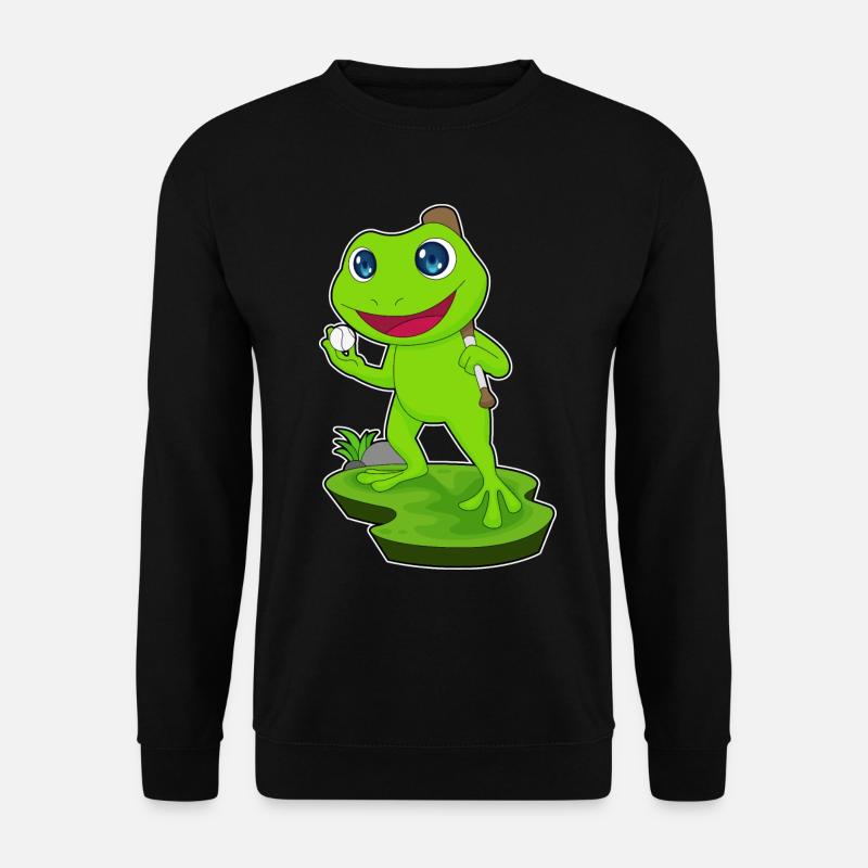 Frosch Baseball Baseballschläger Sport - Unisex Pullover - Schwarz