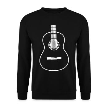 Guitar Sketch - Unisex Sweatshirt - black - Front - Alina (178cm) & Michal (187cm)