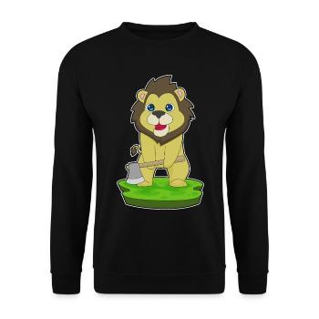 Forêt de la Hache du Lion Bûcheron - Sweat-shirt Unisexe - noir - Devant - Alina (178cm) & Michal (187cm)