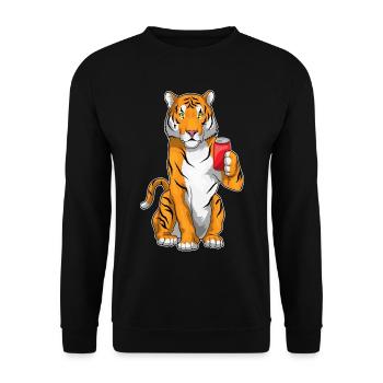 Étain de Tigre - Sweat-shirt Unisexe - noir - Devant - Alina (178cm) & Michal (187cm)
