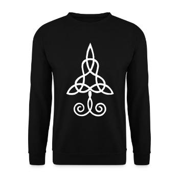 Weißer Baum und Natur - Unisex Pullover - Schwarz - Vorne - Alina (178cm) & Michal (187cm)