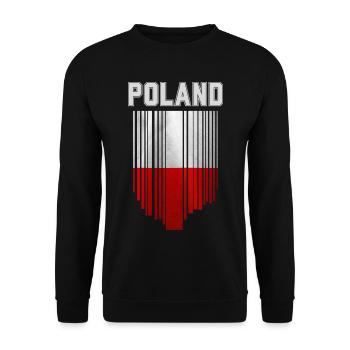 Flag of Poland, Polish pride - Unisex Sweatshirt - black - Front - Alina (178cm) & Michal (187cm)
