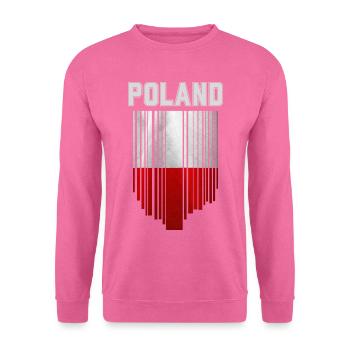 Flagge Polens, Polnischer Stolz - Unisex Pullover - Pink - Vorne