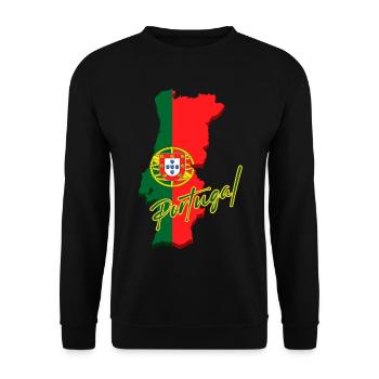 Drapeau du Portugal, fierté portugaise - Sweat-shirt Unisexe - noir - Devant - Alina (178cm) & Michal (187cm)