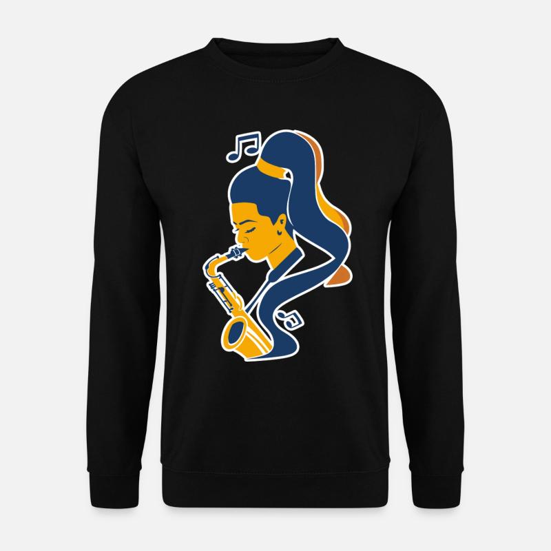 Saxophone Player Comic Look - Unisex Sweatshirt - black