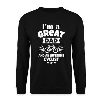 Je suis un bon père et un cycliste fort - Sweat-shirt Unisexe - noir - Devant - Alina (178cm) & Michal (187cm)