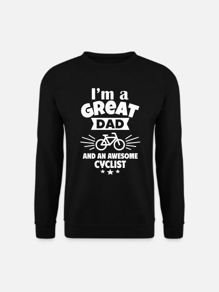 Ich bin ein toller Papa und ein starker Radfahrer - Unisex Pullover - Schwarz