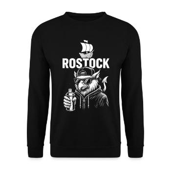 Rostock Streetsoul - Unisex Sweatshirt - black - Front - Alina (178cm) & Michal (187cm)