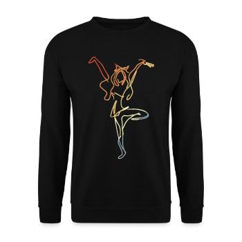 cheerleader - Unisex Sweatshirt - black - Front - Alina (178cm) & Michal (187cm)