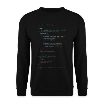 Rust christmas! - Unisex Sweatshirt - black - Front - Alina (178cm) & Michal (187cm)