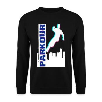 Parkour - Unisex Sweatshirt - black - Front - Alina (178cm) & Michal (187cm)