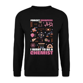 Chemistry Dreams: I Want to Be a Chemist - Unisex Sweatshirt - black - Front - Alina (178cm) & Michal (187cm)