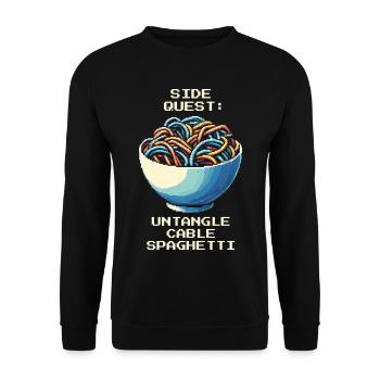 Cable clutter untangled | Cable management - Unisex Sweatshirt - black - Front - Alina (178cm) & Michal (187cm)