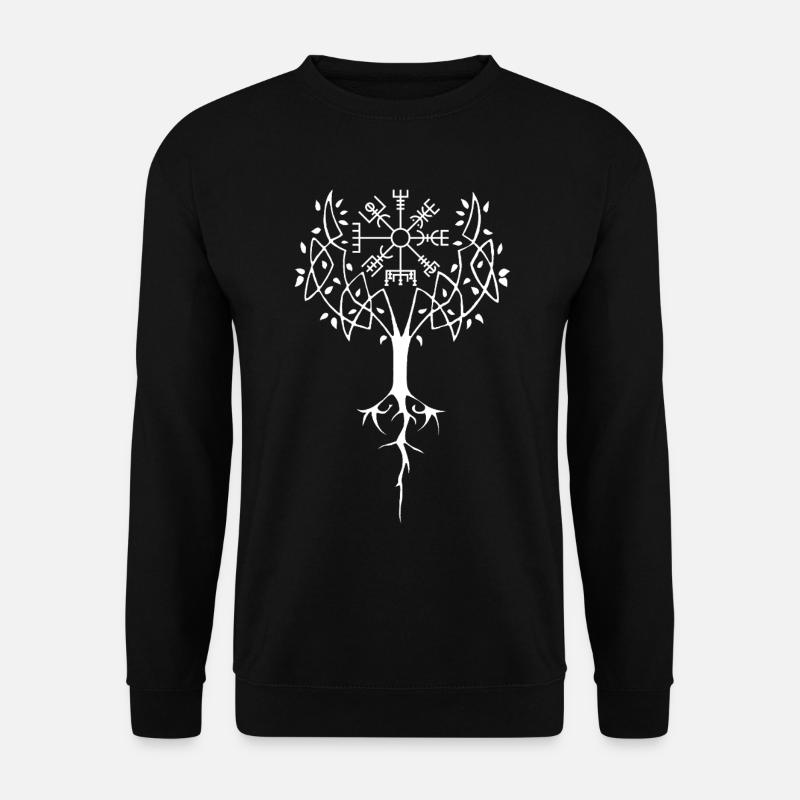 Runic Tree of Life (White) - Unisex Sweatshirt - black