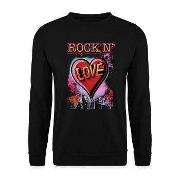 Rock'n Love - Unisex Sweatshirt - black - Front - Alina (178cm) & Michal (187cm)