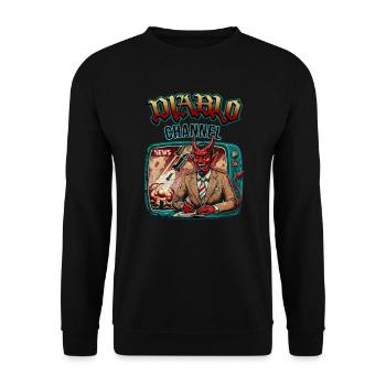 Diablo-Kanal - Unisex Pullover - Schwarz - Vorne - Alina (178cm) & Michal (187cm)