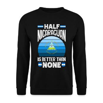 Nicaragua Flag Pride & Home - Unisex Sweatshirt - black - Front - Alina (178cm) & Michal (187cm)