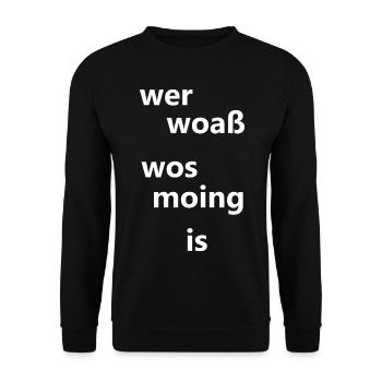 bayrisch cool - Unisex Pullover - Schwarz - Vorne - Alina (178cm) & Michal (187cm)