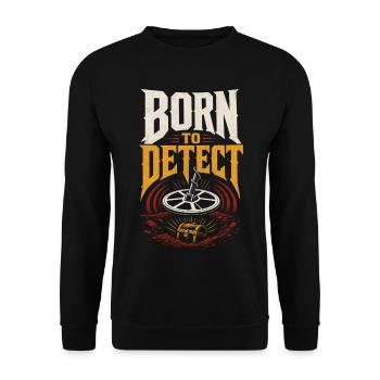 Metal Detector Treasure Hunt - Unisex Sweatshirt - black - Front - Alina (178cm) & Michal (187cm)